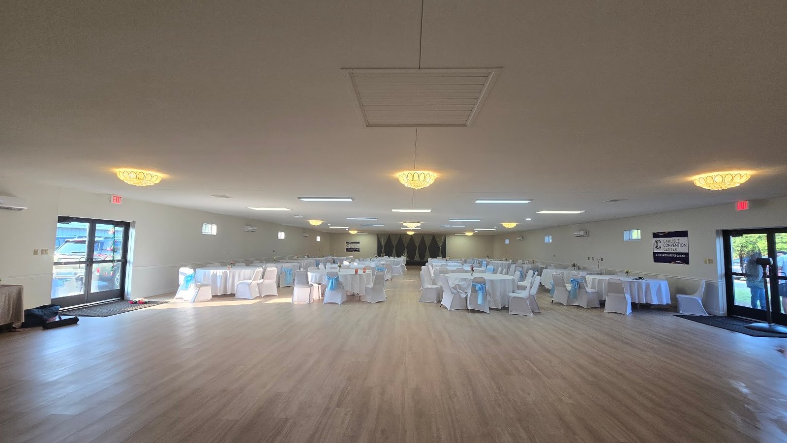 Decorated stage area